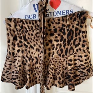 Junior cheetah print skort with belt very high style ! Flounce